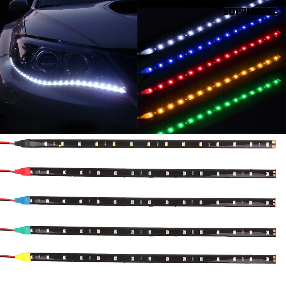 Lampu Strip 15 LED 3528SMD Flexible Anti Air Untuk Dekorasi Mobil