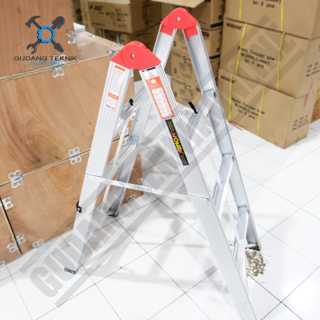 Tangga Lipat Aluminium Almunium Stik XENON 3S 1,2M Folding Stick Ladder 3 Steps