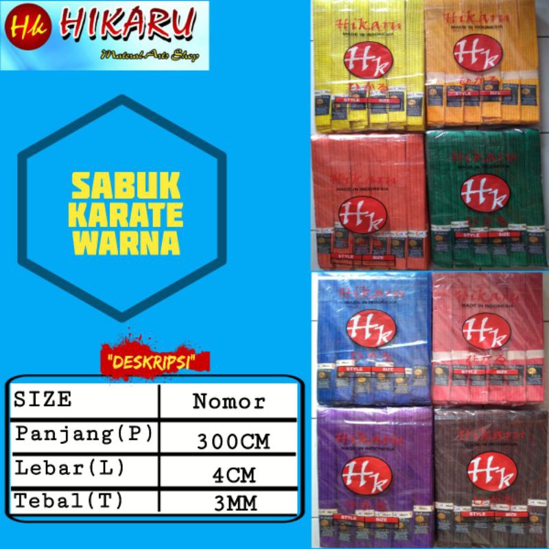 Sabuk warna karate , Taekwondo , kempo , aikido murah + original