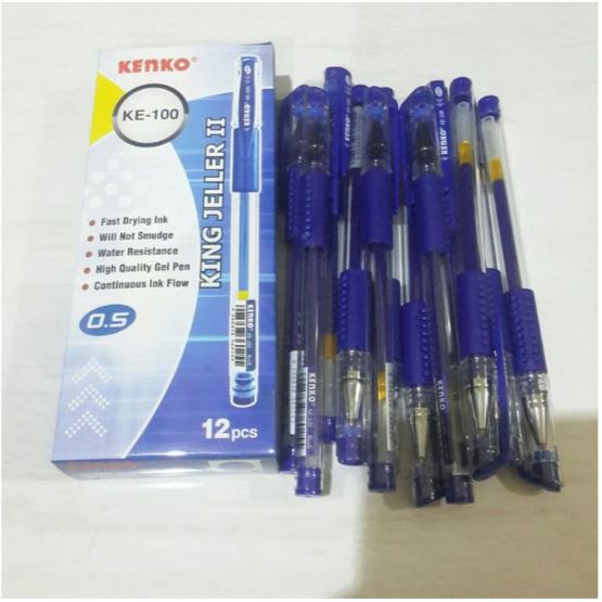 

Pulpen Gel Kenko Tinta Biru( KE-100 )