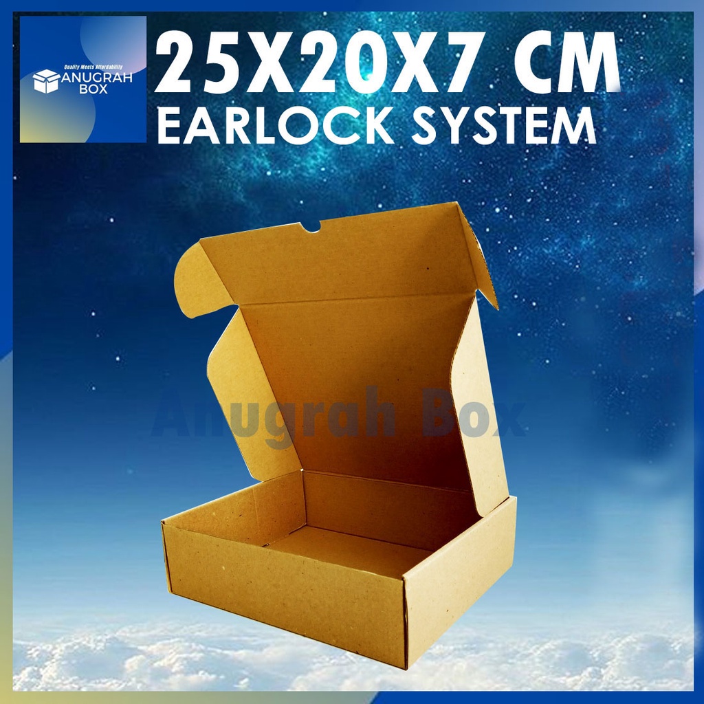 

Kardus Dus uk 25x20x7 cm (ECER) Die Cut Box Kotak Packing Aksesoris Baju Kue EARLOCK FULL
