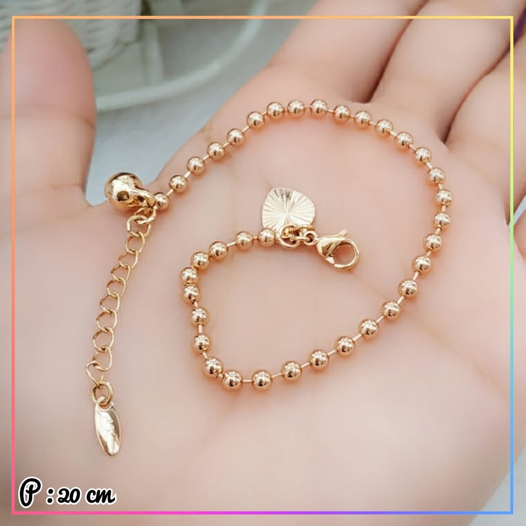 Gelang xuping ori gelang dewasa jurai rantai merica polos bahan premium perhiasan wanita lapis emas gold GL 164
