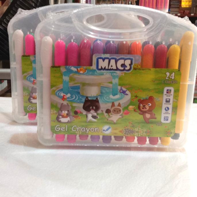 

Krayon MACS Gel Crayon 24 Color/Warna Aman Mudah dibersihkan Washable