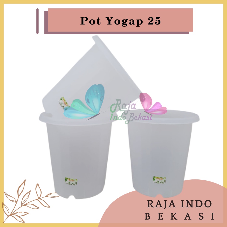 Pot Yogap 25 Transparan Bening Clear Pot Bunga Tanaman Tinggi Yogap Ypt 25 - Bahan Tebal