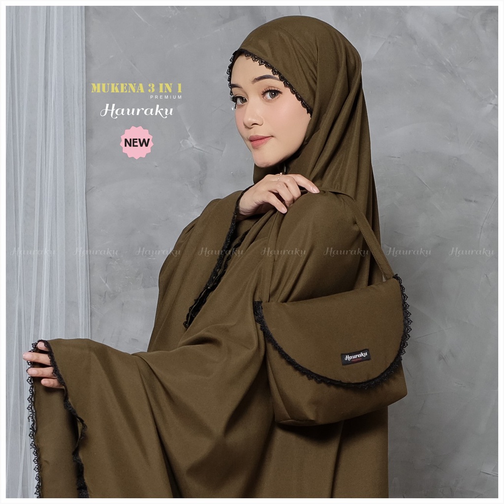 Mukena Dewasa 3 In 1 Katun Premium Traveling