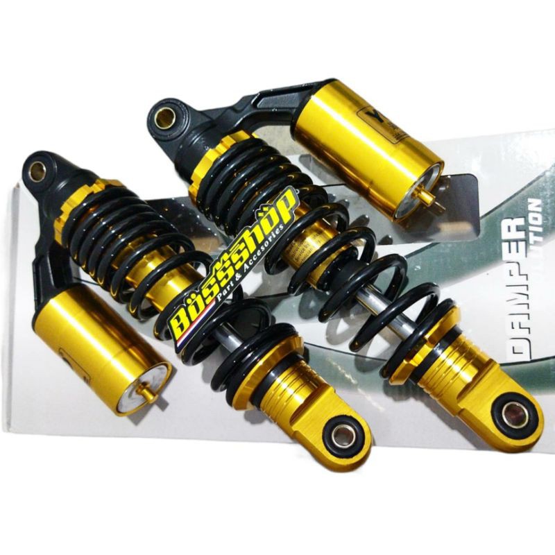 Shock Tabung YOKO G + 270/340mm shock Belakang Rx-king Vega jupiter dll-Black RCB 270mm