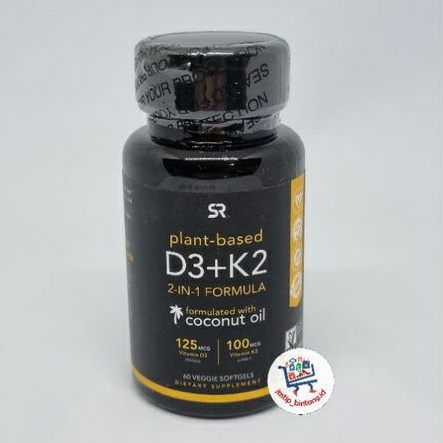 SPORT RESEARCH D3 5000iu + K2 , 60sg