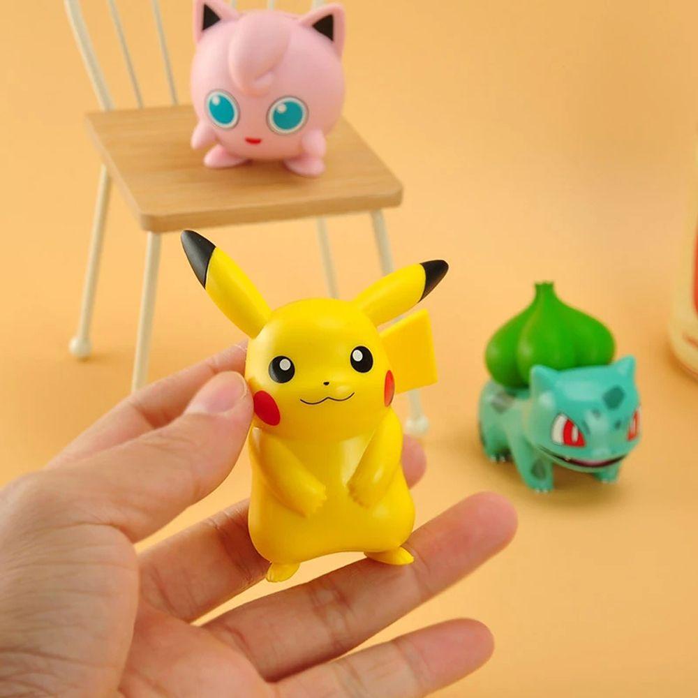 Lanfy Pokemon 6Pcs /Set Hadiah Ulang Tahun Jigglypuff Bulbasaur Charmander Psyduck Tokoh Anime