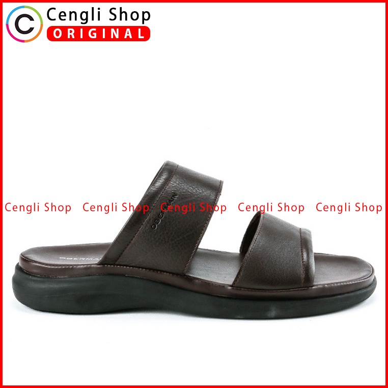 SANDAL OBERMAIN PRIA ORIGINAL CASUAL KULIT ASLI BRANDED COKLAT OM03