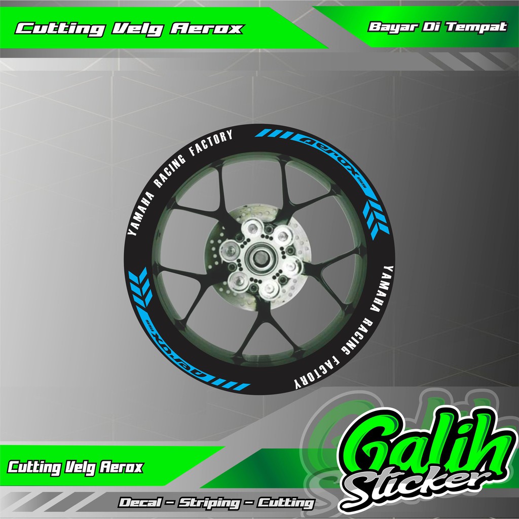 Cutting Sticker Velg Aerox racing