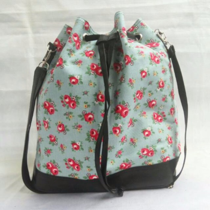 PROMO Tas serut bucket bag slingbag mini flower TERMURAH