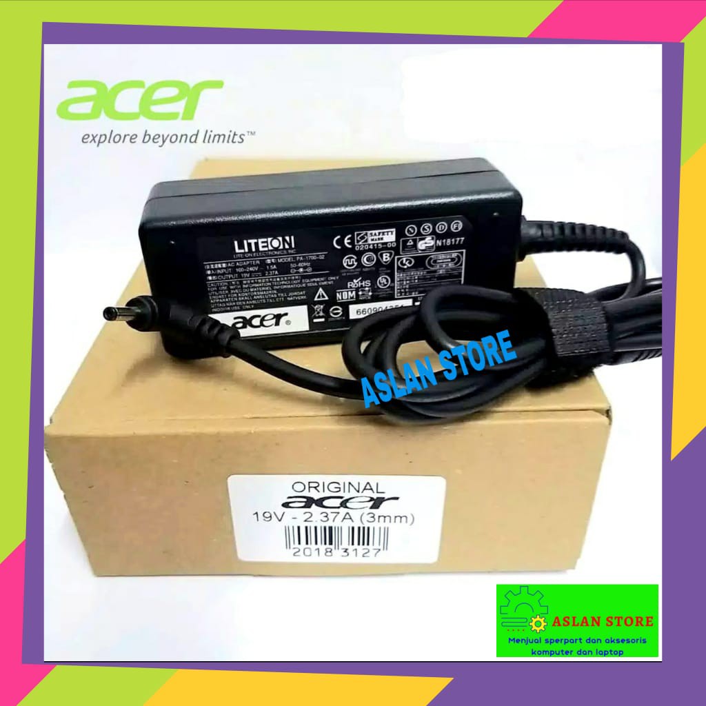 Charger casan Laptop Acer Aspire V3-372,V3-372T 19V 2.37A 30x11mm 45W small plug