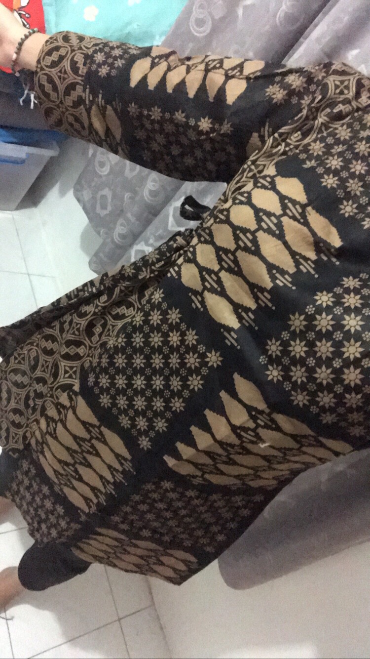 Tey-17 Batik Wanita Asj Sa Hrb026 Kenongo Kemeja Tosca Pendek Blouse Batik Jumputan Sogan