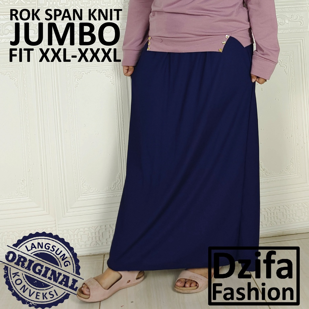 EL-NAFFA Rok Sepan Knit Lidi Perempuan Ukuran JUMBO BB 60 - 100 KG RKLJ