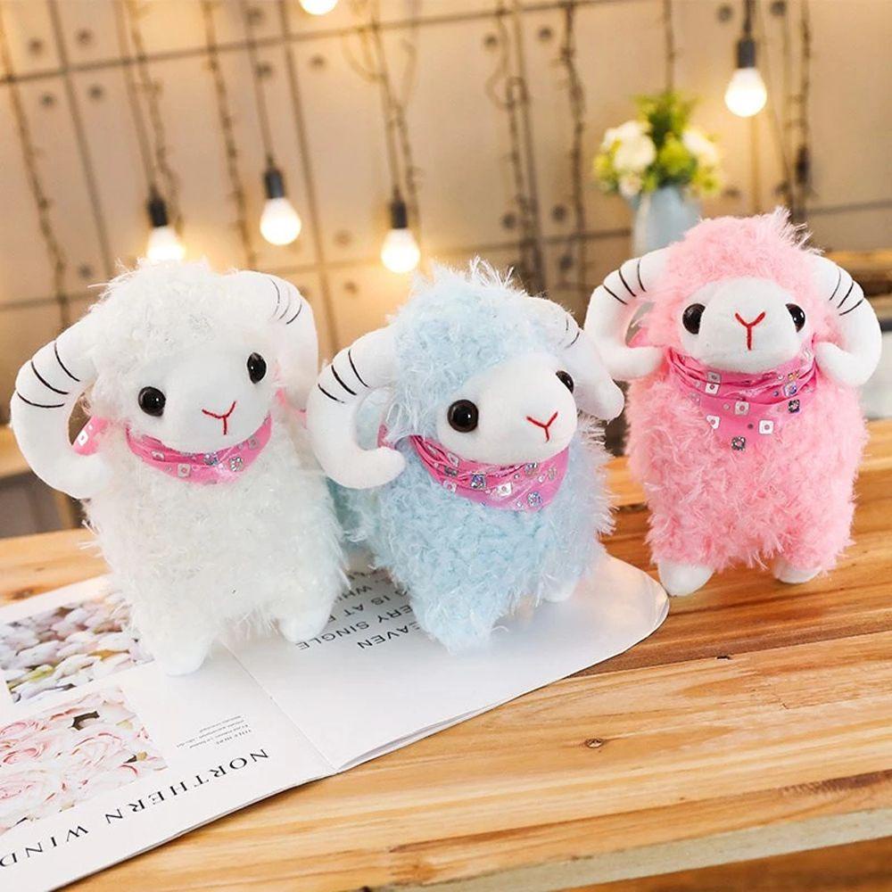 Lanfy Domba Mainan Mewah Mainan Anak Lucu Hadiah Kelahiran Llama Mainan Dekorasi Rumah Boneka Hewan Menemani Mainan Lembut Mainan Boneka Mainan