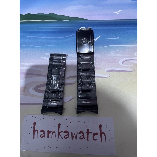 Tali / Rantai Alexandre Christi original 24mm for Ac 6559 / Ac 6270 AC 6562 silver dan black