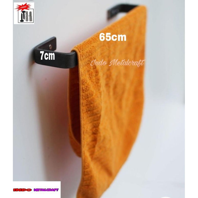 Gantungan handuk kamar mandi/ gantungan multifungsi minimalis industrial/