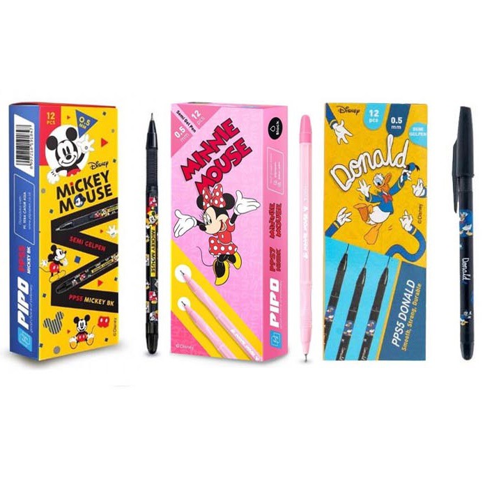 

PIPO 1pc Mickey Mouse Donald Duck Hot Print Pulpen Gel SATUAN