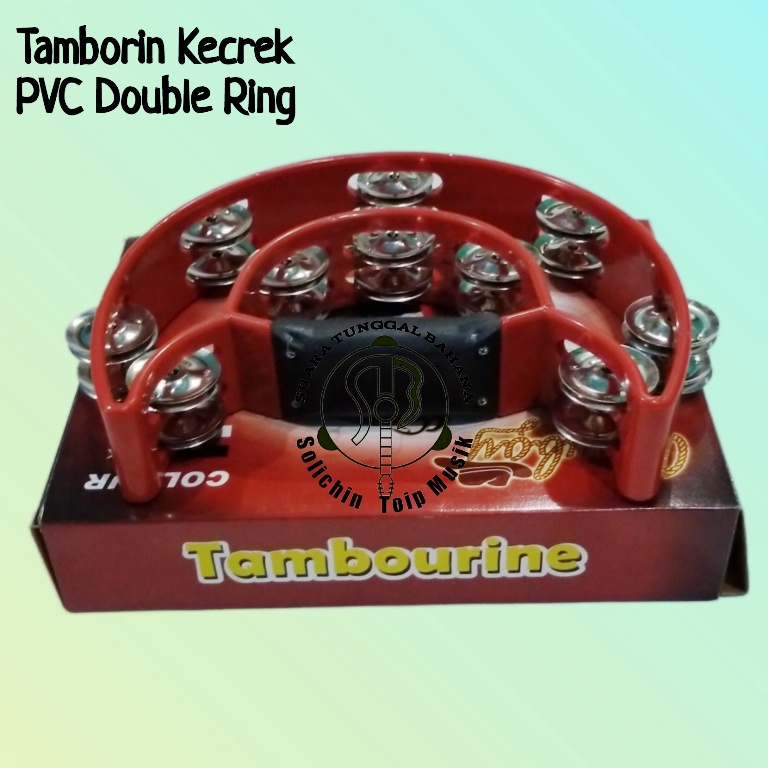 Tamborin Kecrek Murah Berkualitas | Solichin Toip-PVC Merah_Cowboy