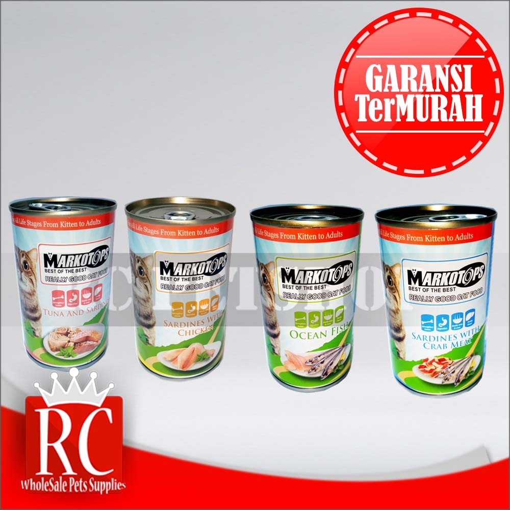 Makanan Kucing Basah Cat Food  Kaleng Wet Food Markotop 400 Gram