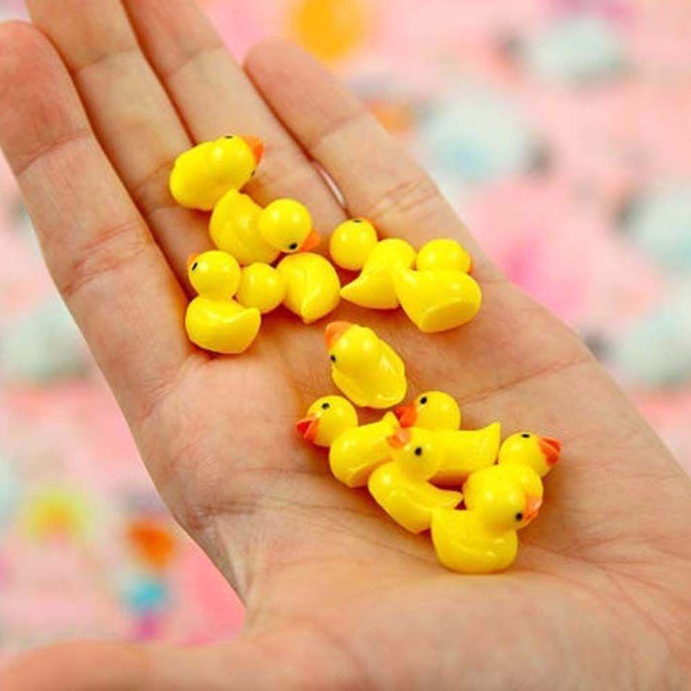 Rebuy Yellow ducklings Mini Lucu Resin Kerajinan Peri Dekorasi Patung