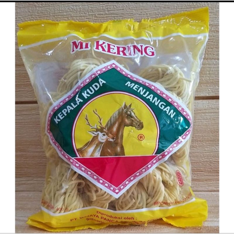 

mie kering cap KEPALA KUDA MENJANGAN 400gr mie kuning mie gelung enak kenyal murah