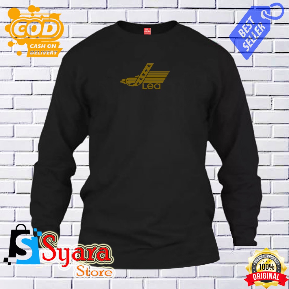 Kaos Motif Distro/Kaos Murah/Kaos Lengan Panjang Lea Gold /Baju Pria-Wanita/Tshirt