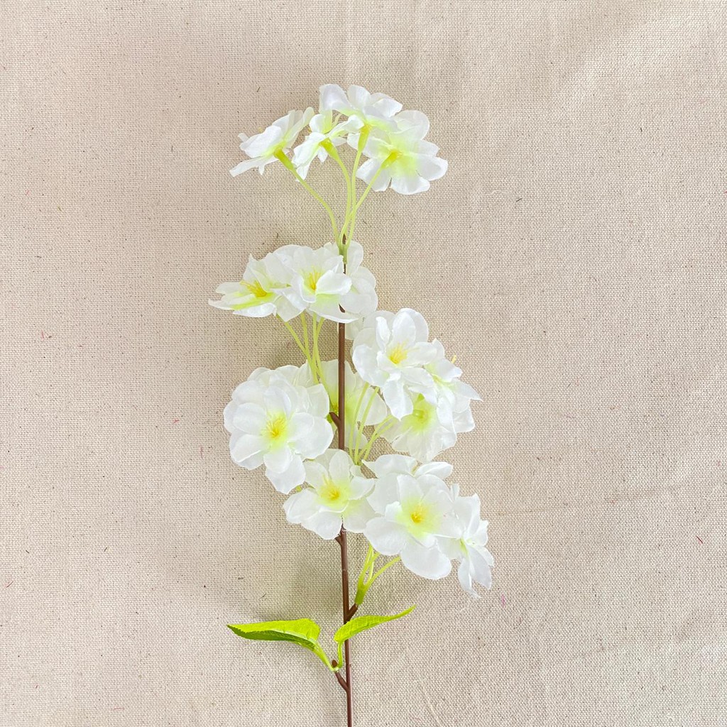 Bunga Cherry Blossom Paris x1(satuan) Bunga Artificial / Bunga Plastik / Bunga Dekorasi / Pernikahan-putih