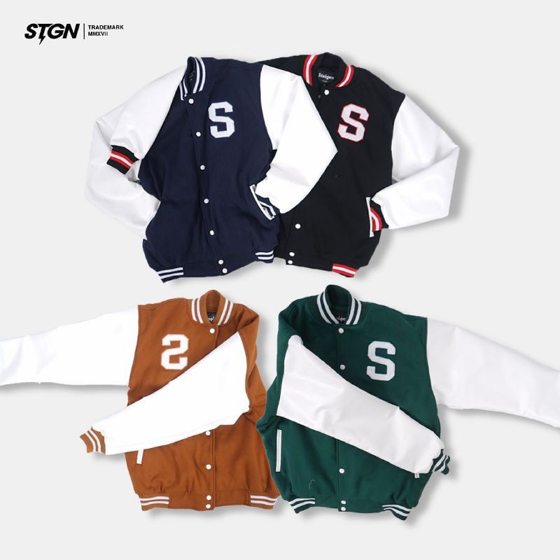 VARSITY JACKET STEIGEN ORIGINAL - JAKET VARSITY PRIA - JAKET BASEBALL - JAKET PRIA - JAKET COWOK