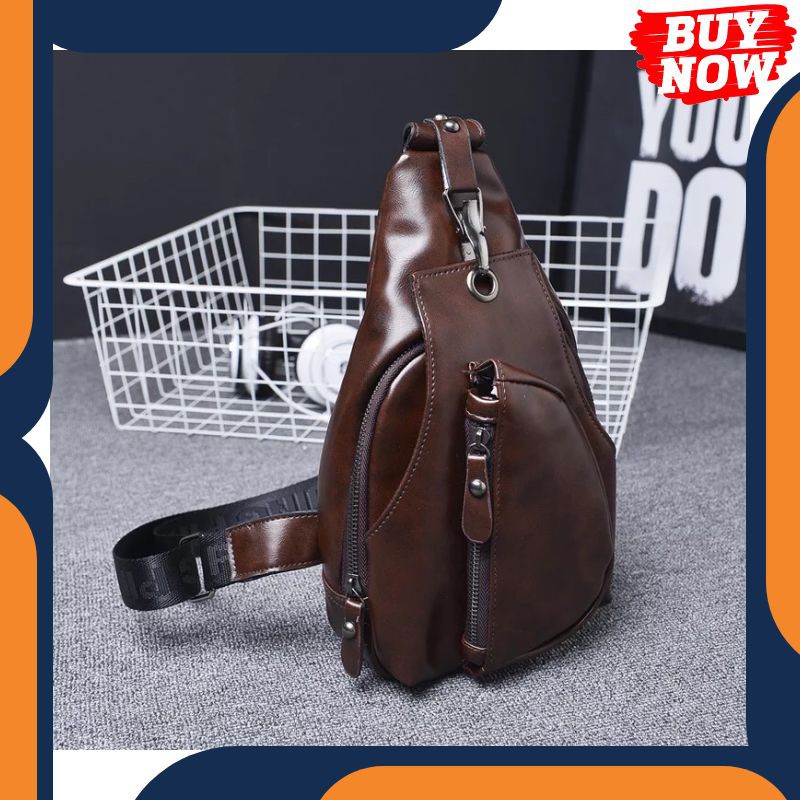 DSQ220 Tas Selempang Kulit Tas Slempang Pria Sling Bag