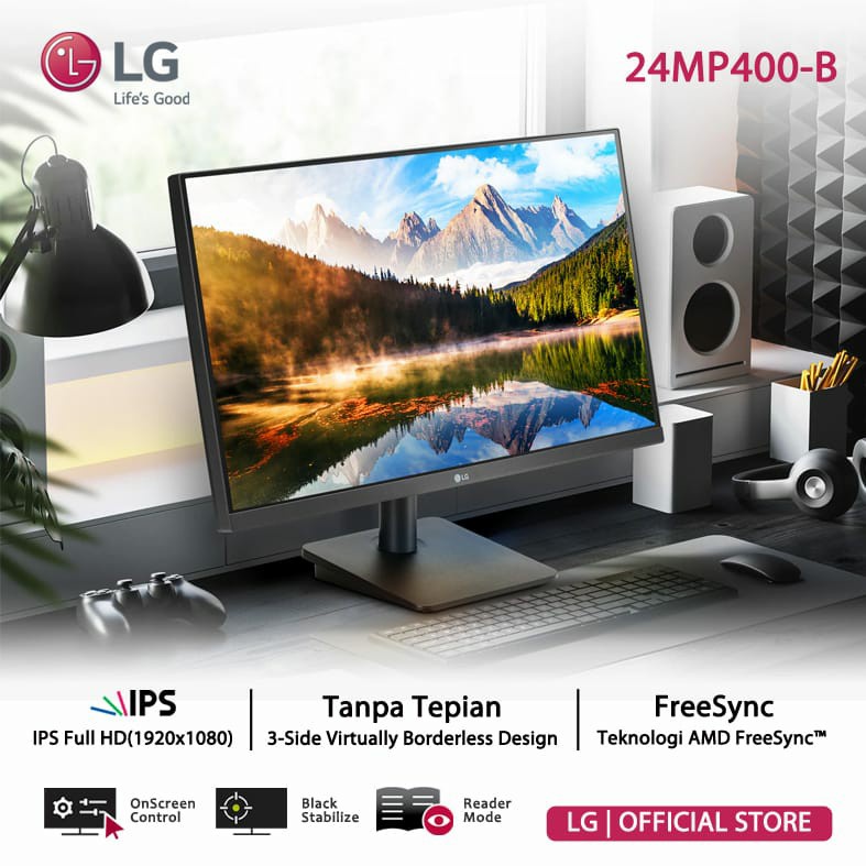 Monitor LG 24MP400 / 24MP400-B 75Hz Full HD IPS FreeSync