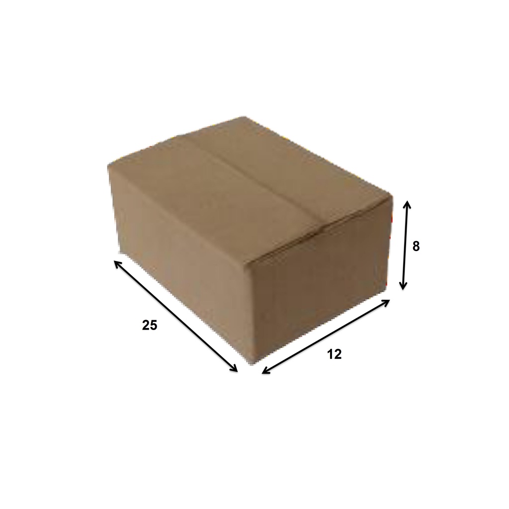 

KARDUS/BOX KARTON POLOS UKURAN 25 x12 x 8 CM SINGLE WALL