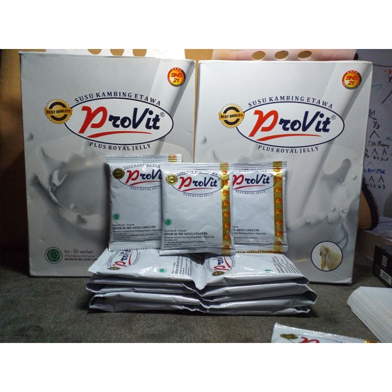 

ProVit Susu Kambing Etawa plus Royal Jelly 1Renceng 10Sachet