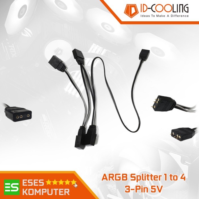 ID-COOLING ARGB Splitter 1 to 4 - ARGB 3 Pin 5V