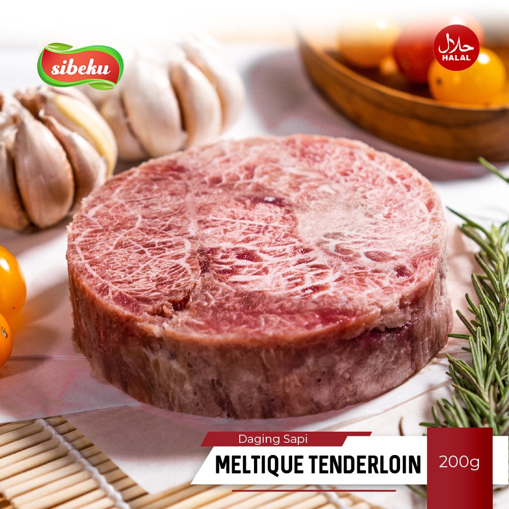 

Daging Sapi Meltique Tenderloin Beef Halal & Higienis 200 gram Frozen Food Import dari Australia