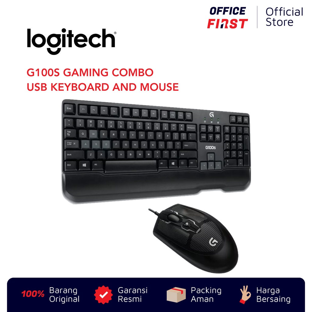 Logitech G100S Gaming Combo USB Keyboard dan Mouse / G 100 S