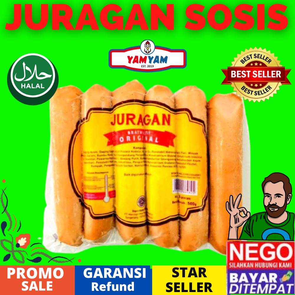 

SOSIS JURAGAN ISI 6 500gr gram JUMBO FROZEN FROOZEN FOOD FROZEN FOOD BEKU MURAH