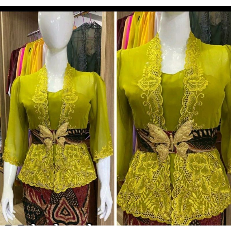 KEBAYA BORDIR BALI MODERN TANGAN LONCENG