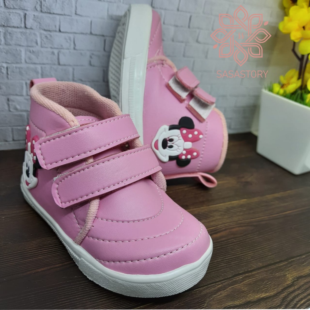 Sasastory Sepatu Boot Anak Perempuan 1 2 3 Tahun Sepatu Boots Anak Perempuan 123 Tahun Sepatu Pesta Anak Karakter Sepatu Casual Sepatu Boot Pink Sepatu Boot Pink Anak  FA11