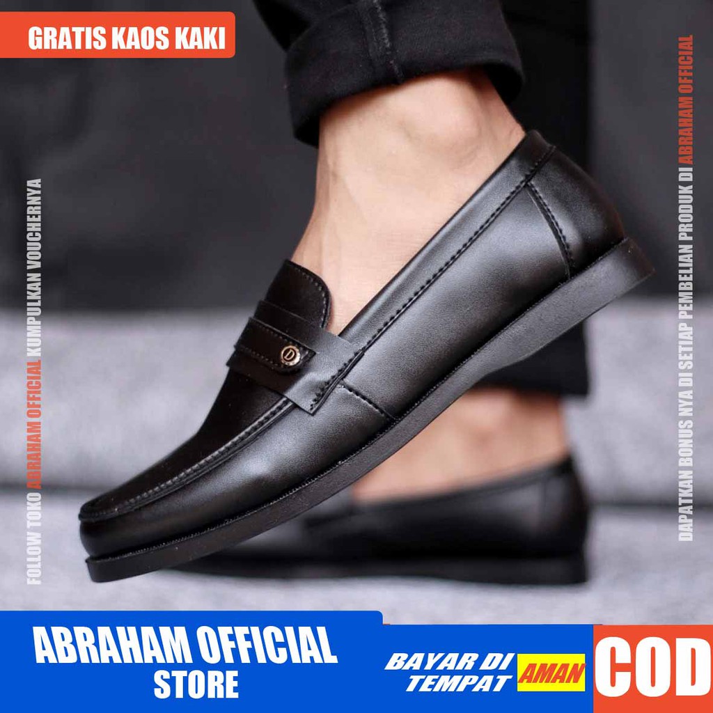 ABRHM x ZAPATO Sepatu Slip On Kasual Pria Sepatu Casual Pria Kulit Pu Original Sepatu Pria Casual Cowok/Cowo