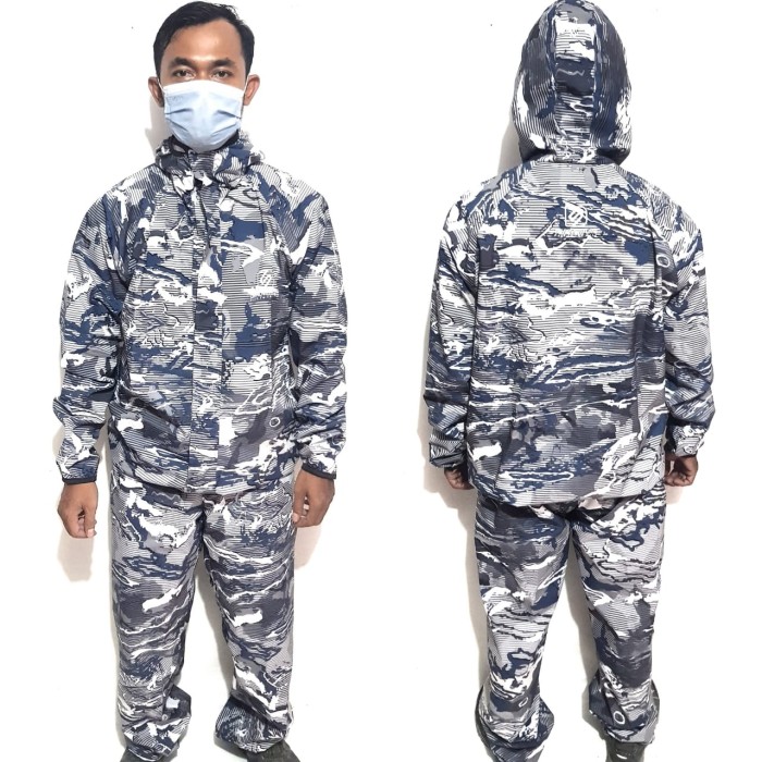 Jas Hujan Setelan Ds Adventure / Raincoat Outdoor Setelan / Jas Hujan - Loreng