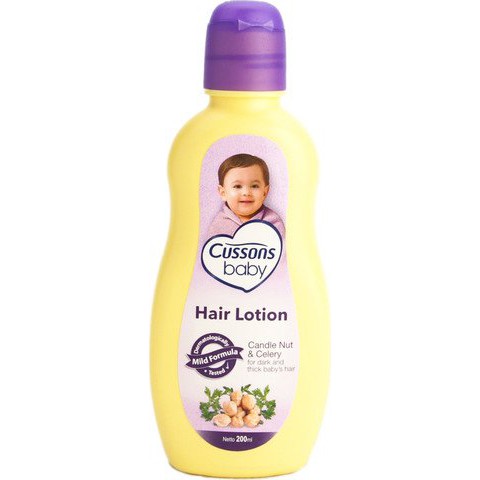 Cussons Baby Hair Lotion Candlenut &amp; Celery Lotion Rambut Bayi 200ml