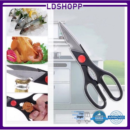 LDS GT001 Gunting Dapur Serbaguna MultiFungsi / Gunting Ikan