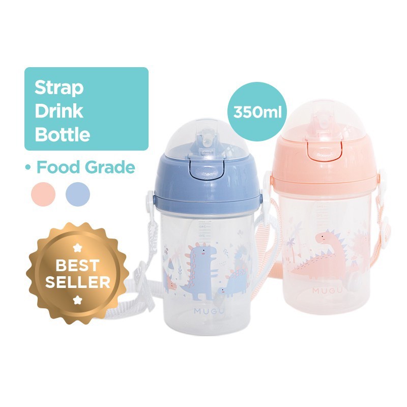 Mugu Strap Drink Bottle 450ml Dan 350ml (MA9633) - Botol minum Anak