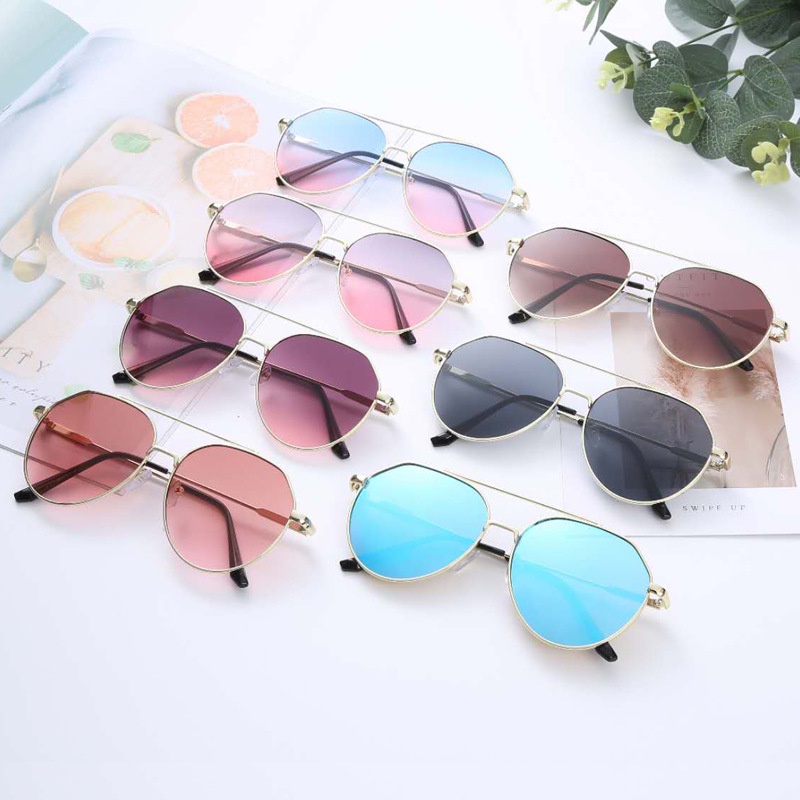 Kacamata Fashion Pria&Wanita Lensa Bulat Fashion Korean Unisex Varian Warna Import-Ka-47 C7 Biru