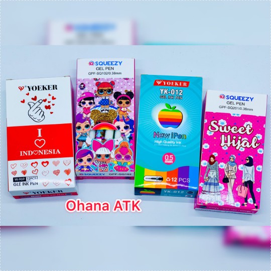 

Pulpen Gel Yoeker Motif Fancy Lucu