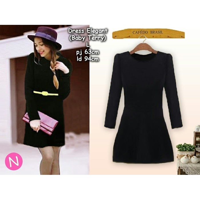 dress elegant HITAM