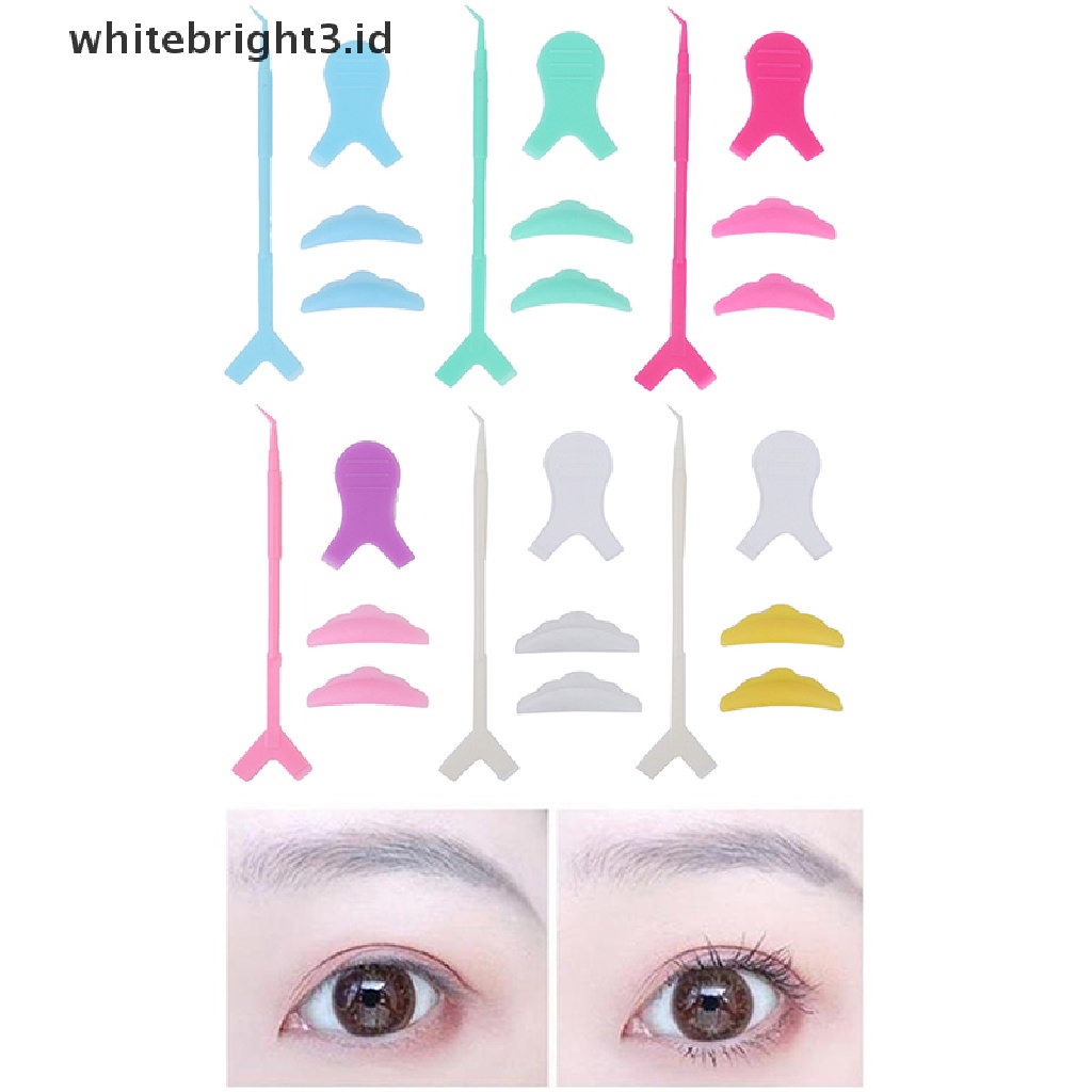 (whitebright3.id) Set Alat Pelentik Bulu Mata Bahan Silikon