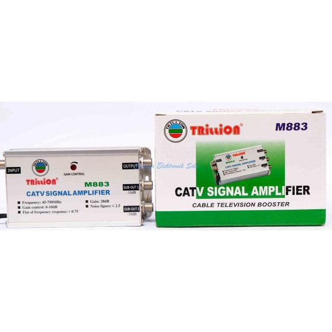 Trillion Booster Penguat Sinyal M883 Indoor 3 way Splitter cahaya50 Segera Beli