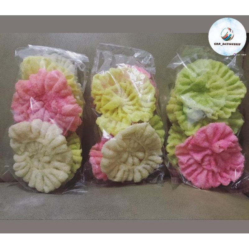 

Kerupuk Kembang/Cemilan Kerupuk Kembang Khas Sunda Free Bubble wrap dan Dus